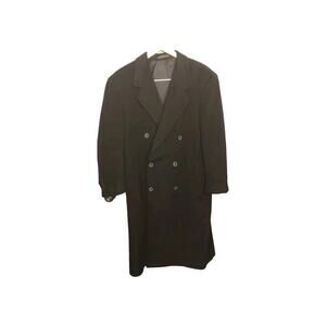 Lauren Ralph Lauren Men's 100% Cashmere Double Breasted Coat 40S Black 48"Chest